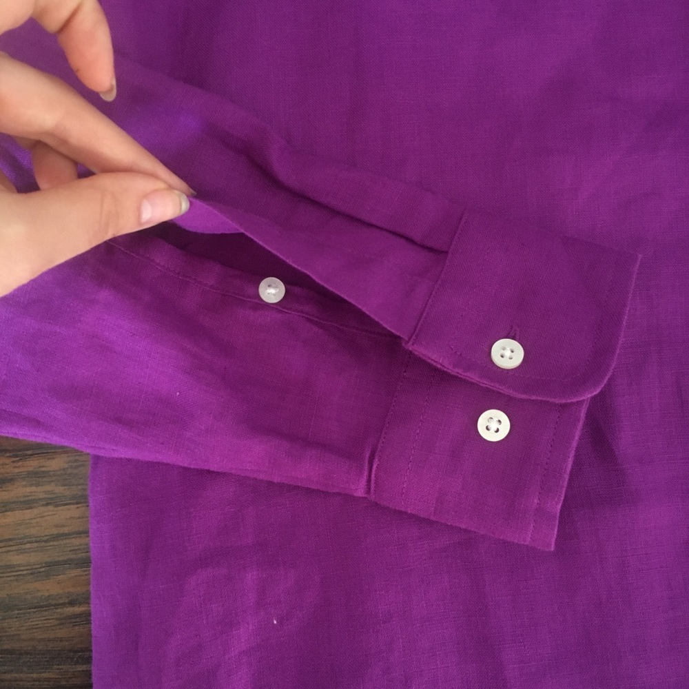 Ralph Lauren | Purple 100% linen tunic top - Picture 5 of 8